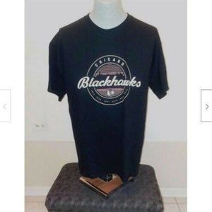 Mens Chicago BLACKHAWKS Shirt XL Black Top NHL Hockey Sports Graphic Souvenir
